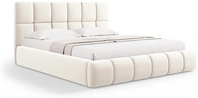 Micadoni Bellis moderná posteľ - Svetlobéžová, Zamat, 160 cm