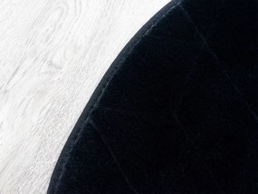 TZ Čierny okrúhly koberec 3D Rabbit Rozmer: 120