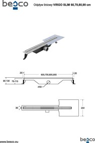 Odtokový žľab VIRGO SLIM