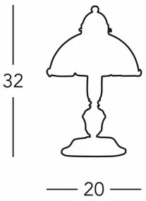 Kolarz 731.73.100 - Stolná lampa NONNA 1xE27/75W/230V hnedá/jelene zelená