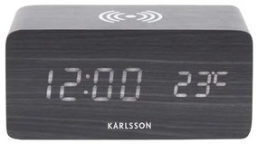 Karlsson 5933BK LED budík/hodiny s nabíjaním 15 cm
