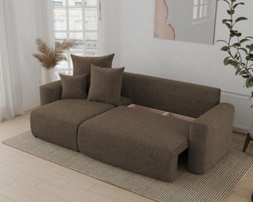 Rohová sedačka Denia (L) (tmavohnedá). Akcia -20%. Vlastná spoľahlivá doprava až k Vám domov. 1133111