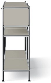 Kovová konzola »CN3 Slim Line« s 2 zásuvkami, svetlosivá