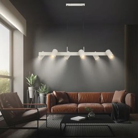 Briloner 4058064 - Závesné svietidlo ERA na lankách 6xGU10/10W/230V krémové