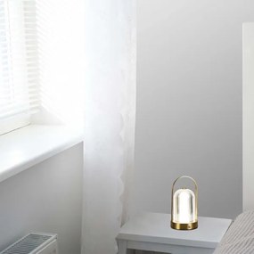 LED Stmievateľná stolná lampa LED/1W/5V 3000-6000K 1800 mAh zlatá