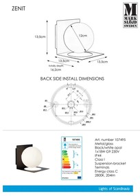 Markslöjd 107495 - Kúpeľňové nástenné svietidlo ZENIT 1xG9/18W/230V IP44