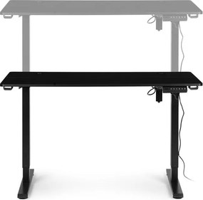 Elektrický nastaviteľný stôl 120 x 60 cm, nastaviteľná výška 72-117 cm, biely