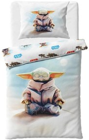 Obojstranné bavlnené posteľné obliečky Star Wars - Hviezdne vojny - motív Baby Yoda - 100% bavlna - 70 x 90 cm + 140 x 200 cm