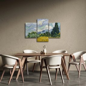 Obraz - Vincent van Gogh, Wheat Field with Cypresses, reprodukcia (90x60 cm)