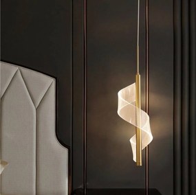 Toolight Toolight, LED závesné svietidlo, 12W, 4000K, 4500lm, G121-CP, zlatá, OSW-02601