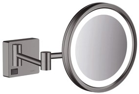 Hansgrohe AddStoris, kozmetické zrkadlo s LED osvetlením, kartáčovaný čierny chróm, HAN-41790340