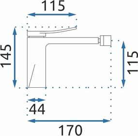 Rea Soul, bidetová batéria, čierna, REA-B9995