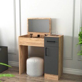 Toaletný stolík Inci - Atlantic Pine, Anthracite