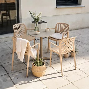Plastová stolička FOLIA béžová