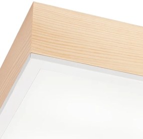 Stropné svietidlo NATURAL SQUARE 4xE27/15W/230V 39x39 cm borovica/biela