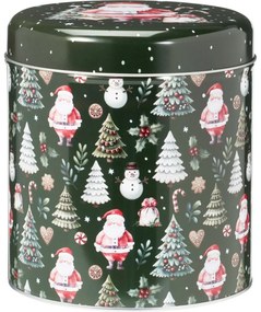 Súprava 2 vianočných plechových dóz Teddies