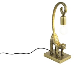 Vintage stolná lampa mosadz - Monkey Hale