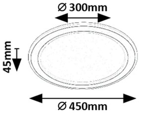 Rabalux 71406 - Stmievateľné stropné svietidlo GOLWEN LED/22W/230V 3000-6500K + diaľkové ovládanie