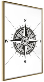 Artgeist Plagát - Compass [Poster] Veľkosť: 20x30, Verzia: Zlatý rám