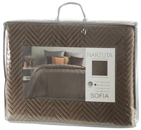 PREHOZ NA POSTEĽ SOFIA 170X210 CM HNEDÝ