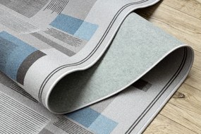 Protišmykový behúň LISTRA geometrický, sivý
