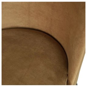 Zamatové jedálenské stoličky v súprave 2 ks v horčicovej farbe Vogue – WOOOD