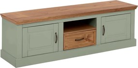 Svetlozelený TV stolík z borovicového dreva 160x50 cm Selma – Støraa