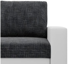 Kreslo LUNA tmavosivé / biele