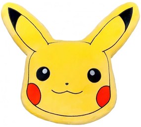 Tvarovaný 3D vankúšik Pokémon Pikachu - 35 x 37 cm