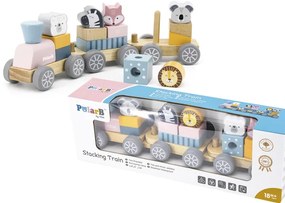 Drevený vláčik s kockami Viga 44015 PolarB