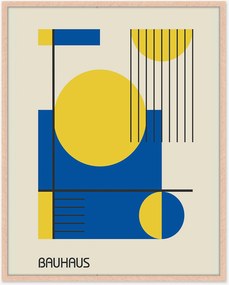 Nástenná dekorácia v ráme Bauhaus in Blue & Yellow