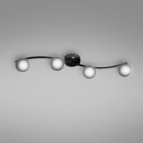 Stropné bodové svietidlo Mars As-8006-04-6195 čierna chrómová Ls4