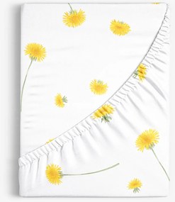 Goldea bavlnená napínacia plachta - púpavy 180 x 200 cm