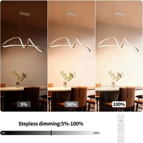 Brilagi-LED Stmievateľný luster na lanku TWISTER LED/60W/230V 3000-6000K béžová+DO