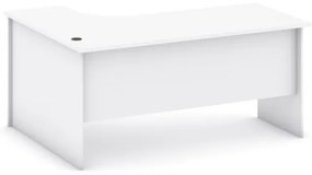 Rohový kancelársky pracovný stôl MIRELLI A+, pravý, biela