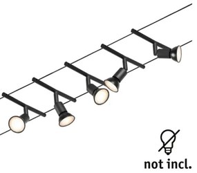 Paulmann 94446 - SADA 5xGU5,3/10W Bodové svietidlo SALT 230V čierna