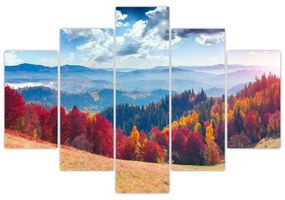 Obraz farebné jesenné krajiny (150x105 cm)