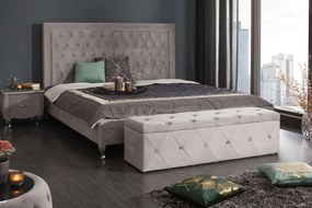 Luxusná lavica Spectacular 140 cm striebornosivý zamat
