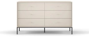 Komoda Mono II 154 cm so zásuvkami béžová/čierna