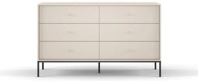 Komoda Mono II 154 cm so zásuvkami béžová/čierna