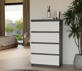 Komoda Malwa M4 70 cm antracit/bílá