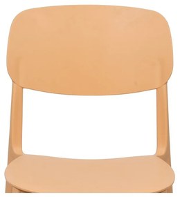 Broskyňová plastová záhradná stolička Hébé – Bonami Essentials