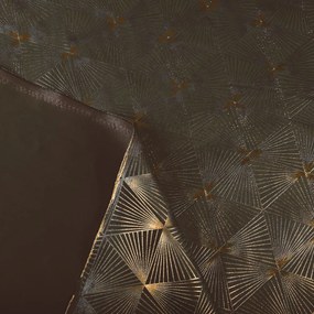 Biante Zamatový záves Isabela IBL-012 Rose Gold trojuholníky na hnedom - šírka 270 cm 270x140 cm