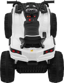 Ramiz Štvorkolka ATV 2,4 GHz na batériový pohon pre deti Biela + Diaľkové ovládanie + EVA kolesá + MP3 rádio + Štart zadarmo