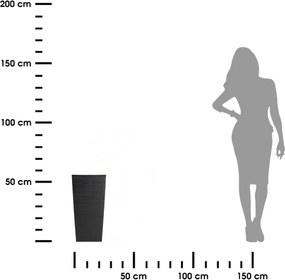 Plastový květináč Porto Riflo 57x30x30 cm černý