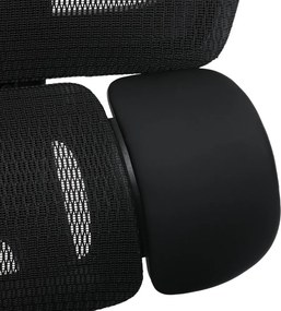 Kancelárska ergonomická stolička PORTE II — sieťovina, čierna