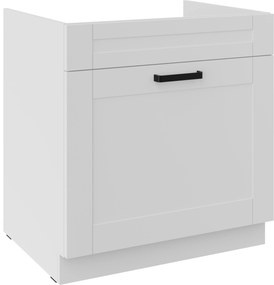 Dolná kuchynská skrinka pod drez Lucid 80 ZL 1S BB (korpus: biela + front: mdf biela). Vlastná spoľahlivá doprava až k Vám domov. 1134631