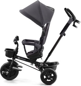 Detská trojkolka na tlačenie s otočným sedadlom – sivá