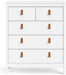 Biela vysoká komoda 82x99 cm Madrid – Tvilum