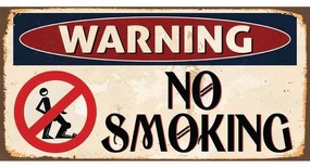Ceduľa Warning No Smoking